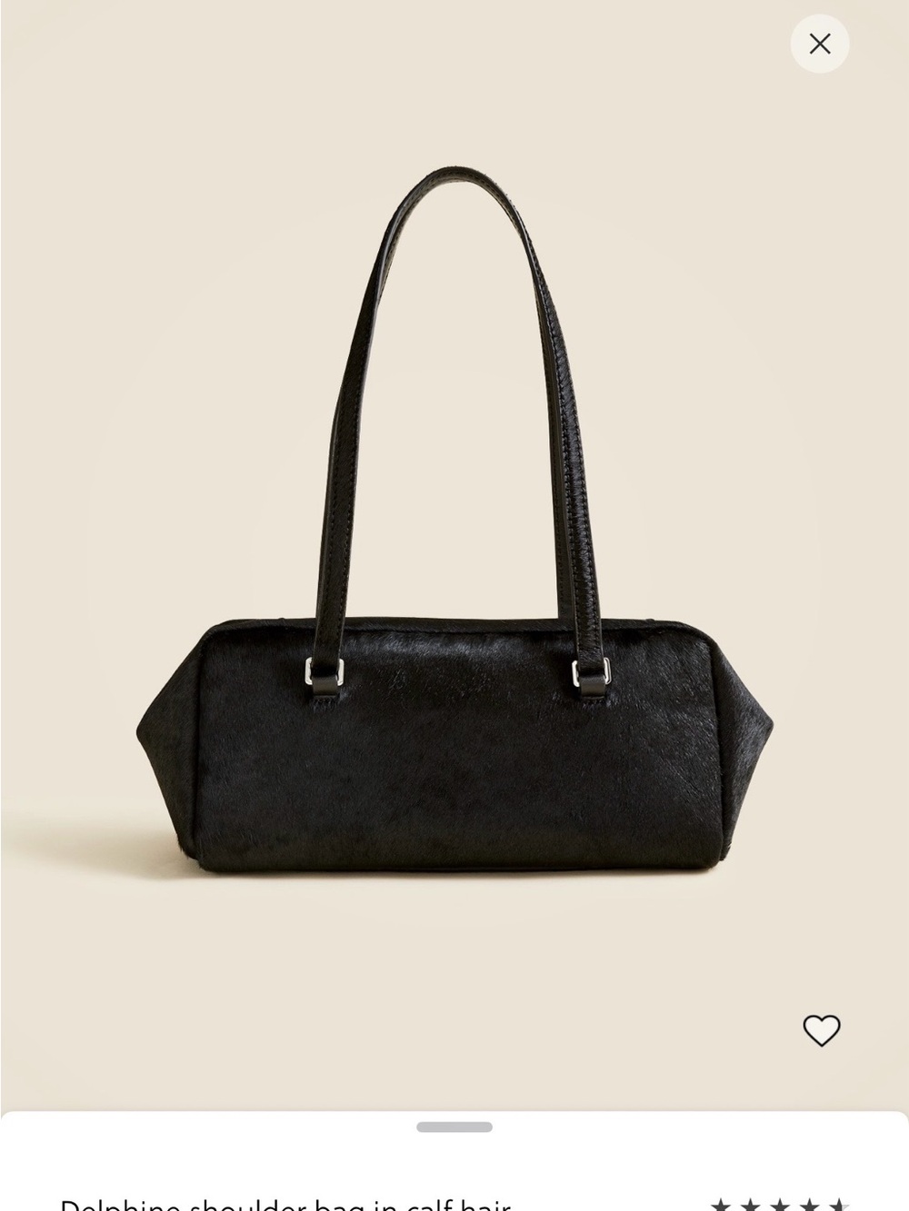 J. Crew Delphine Shoulder bag in Calf hair